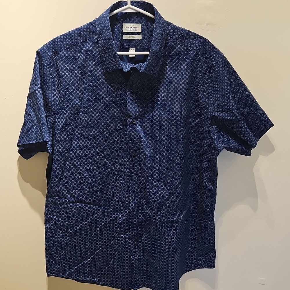 Lucky Brand Blue Patterned Casual Shirt